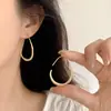 Brincos Ovais em Forma de Gota d'Água, Simples e Elegantes, Novo Estilo, Design Exagerado de Nicho, Brincos de Alta Qualidade para Mulheres, Brincos Grandes Emagrecedores
