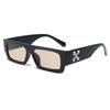 Nuevas gafas de sol rectangulares de montura pequeña europeas y americanas, gafas de sol transfronterizas con pierna X ancha, gafas de sol al por mayor