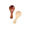 Colher de madeira infantil estilo japonês, anti-queimadura, isolada, colher pequena de madeira maciça, colher para comida de bebê de jardim de infância, colherzinha de madeira para sorvete