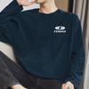 Camiseta de algodão americano pesada de manga comprida 260g masculina outono e inverno camisa pequena com camiseta base camiseta de algodão gola redonda roupa de outono