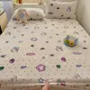 Lençol de Cama de Leite Espesso de Inverno Ajustado Peça Única Quente Cobertura de Lençol de Cama de Coral Fleece Cobertura de Colchão com Veludo Adicional Cobertura Protetora Conjunto de Três Peças