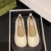 Zapatos de Piso Individuales para Mujer, Nuevo Estilo de Verano, Zapatos de Leche Retro de Suela Blanda, Feos y Lindos, Cómodos, Elegantes y Versátiles, Zapatos sin Cordones