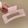 Pinza Cuadrada Fresca de Verano para Mujer 2025 Nuevo Estilo Pinza para la Parte Trasera de la Cabeza Pinza de Tiburón Accesorio para el Cabello Accesorio Estilo Vacaciones