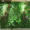 Parede de Plantas Simuladas Parede de Plantas Verdes Tridimensional Flores Artificiais Bíônicas Superfície de Parede de Fundo Paisagem Decoração de Parede Externa de Loja