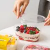 Caixa de Embalagem para Sobremesa de Bolinhas de Taro Frutas 500ml Transparente Pet Descartável Embalagem para Assar