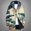 Chaqueta de algodón con capucha de manga larga, nueva para 2026, estilo europeo y americano, estampado digital 3D, ropa exterior casual de manga larga con capucha para hombre