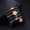 Popular Pulsera de Mano Transfronteriza Europea y Americana Set de Pulseras con Borla de Aleación y Concha Pulsera de Múltiples Piezas Esmaltada Accesorios de Moda para Mujer