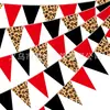Nueva decoración de fiesta de bandera triangular de ganso tonto a cuadros simple temática de Acción de Gracias, Navidad y Halloween