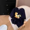 Camiseta de Algodão Puro de Manga Curta para Verão Feminina 2026 Novo Design Nicho Estilo Americano Tendência Desenho Animado Manga Meia