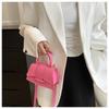 Fresco textura doce moda pequeno saco quadrado saco das mulheres costura cor sólida saco casual saco estilo ocidental crossbody bolsa