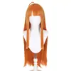Tongchuan Diosa Persona5 Sakura Shuang Ye peluca Cosplay Estilo de Cabello Largo Recto Naranja