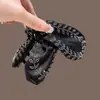 Presilha de Cabelo Triângulo Garra de Trigo Estilo Hepburn Preta para Mulheres, Presilha Versátil para Penteados Coque na Parte de Trás da Cabeça, Presilha Tubarão