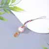 Colgante de Gato de la Suerte de Cerámica con Cuerda de Colores, Moderno y Versátil, Llavero para Teléfono, Colgante para Bolso, Colgante Pequeño, Regalo para Amigos, Adorno Exquisito