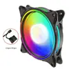 Riley Cool Fábrica Operada Directamente Ventilador para Gabinete de Computadora de Tres Aberturas 12cm Luz Interna y Externa Emisora Argb Luz Divina Ventilador Sincronizado