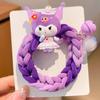 Elástico de Cabelo Infantil para Menina Trança Não Machuca Cabelo Elástico de Borracha 2024 Novo Elástico para Rabo de Cavalo Alto de Menina Acessório de Cabeça Kuromi