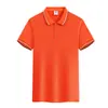 Camisa Polo de Manga Curta com Íons de Gelo Algodão Secagem Rápida Gola Polo Camisa Cultural de Trabalho Uniforme de Grupo Camiseta Bordada Estampada Logo