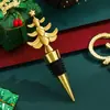 Rolhas de vinho com tema natalino transfronteiriças, rolhas de garrafa de silicone de grau alimentício e rolhas de vinho de liga de zinco para vedar garrafas