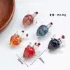 Colgante de collar de corazón de vidrio Materiales importados Vidrio hecho a mano Accesorios de joyería DIY Colgante Luz de lujo Nicho