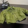 Chaqueta de Cuero para Niños 2026 Otoño Nuevo Estilo Coreano Casual Chaqueta de Cuero de Oso para Niños y Niñas Pequeños y Medianos