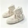 Pantuflas de Algodón Peludo de Caña Alta para Otoño e Invierno para Mujer, Talón Cubierto, Uso en Interiores del Hogar, Calientes con Terciopelo Plus, Suela Suave, Antideslizantes, Botines de Algodón Postparto