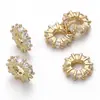 Acessórios para Joias DIY Quadrado de Cobre Zircônio Espaçadores de Roda com Furo Grande Contas Pingente Pulseira Semi-Acabada Acessórios para Colar Venda por Atacado