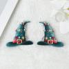 Venta caliente serie acrílica navideña esqueleto de árbol de Navidad sombrero de Navidad DIY accesorios para el cabello tocado navideño aretes accesorios