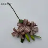 Flor Artificial 3D Lírio de Três Cabeças Filme de Impressão Flor Falsa Decoração de Casamento Buquê Enfeites para Sala de Estar de Casa Adereços para Fotos