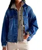 Chaqueta de Mezclilla Personalizada para Mujer Fábrica de Origen Chaqueta de Mezclilla para Mujer Fábrica de Personalización en Lotes Pequeños ODM con Dibujos y Muestras