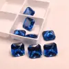 119 # Piedra Suelta de Espinela Azul Cuadrada con Bordes Facetados, Corte Cuadrado Diamante, Calidad 5A, Piedra Sintética de Wuzhou