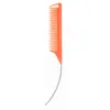 Fabricante Qimei Salão de Cabeleireiro Penteador Pente de Cauda Fina Cor Pura Anti-Alta Temperatura Distribuição para Salão de Cabeleireiro Pente de Agulha de Aço para Styling de Mechas