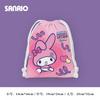Bolsa de tela pequeña con cordón y diseño de conejo para guardar artículos diversos para estudiantes, neceser portátil para cosméticos