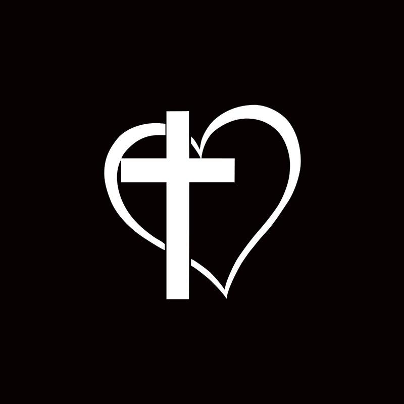 爱心十字架白色