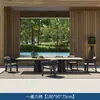 Conjunto de sofá de exterior transfronteiriço, móveis de jardim de vime, móveis para villa e pousada, móveis de jardim em liga de alumínio, cadeiras de sofá para hotel e clube