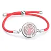 Cuerda Roja Moda Sencilla Difusor de Aceites Esenciales Aromaterapia Caja Pequeña Pulsera Redonda Accesorios de Joyería Caja de Fragancia Decoraciones
