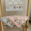 Toalha Pequena de Algodão para Crianças Musselina Dupla com Laço Toalha Infantil Jacquard Cartoon Toalha de Mão para Bebê de Creche