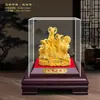 Ornamento de Veludo Flocado Ano do Carneiro Dourado Auspicioso e Desejoso Próspero Riqueza Presente de Reunião Anual Atraindo Riqueza e Tesouro Ornamento