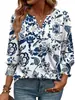 Amazon Transfronterizo Cuello en V Pequeña Abertura Manga Larga Top para Mujer Elástico Fruncido Puños con Volantes Holgado Casual Camiseta