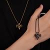 Diseño Original Collar con Cabeza de Oveja del Zodiaco Colgante de Personalidad de Moda Tendencia Gargantilla Accesorio Versátil de Gama Alta para Mujer