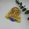 Imán para refrigerador con esmalte metálico repujado, productos culturales y creativos de museo, logo escolar creativo personalizado, recuerdo de viaje corporativo