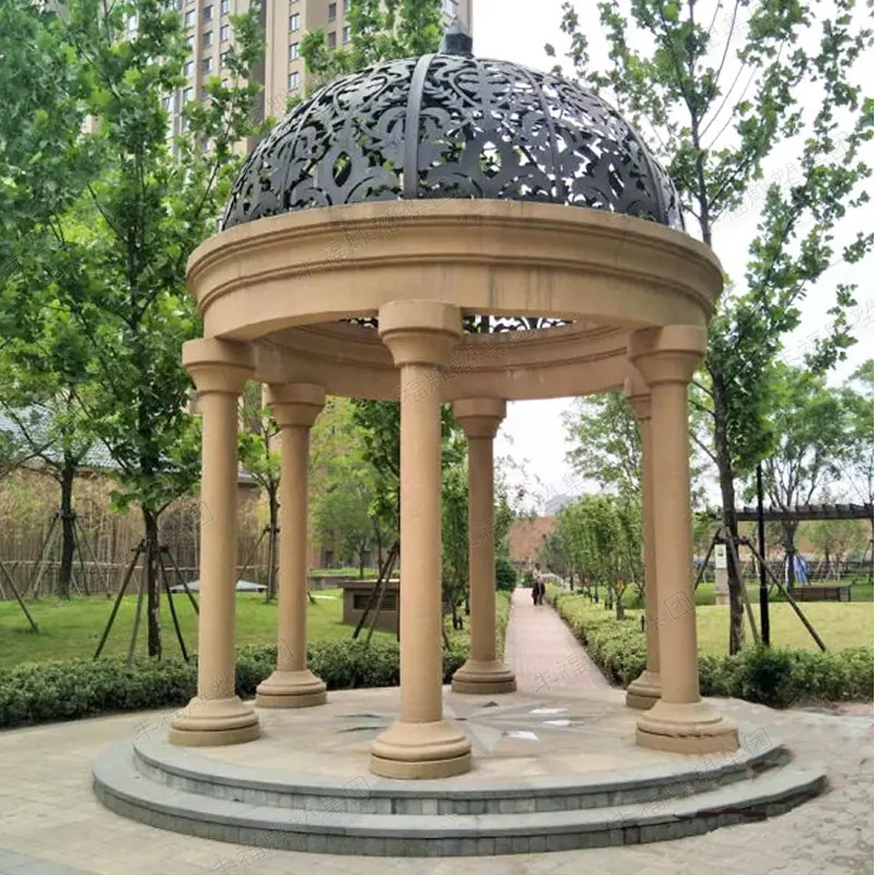 花岗岩石雕景观凉亭