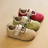 Zapatos pequeños de cuero para niña, colección primavera/otoño 2026, estampado de leopardo retro, elegantes y a la moda, suela blanda, zapatos de bebé, planos estilo Birkenstock