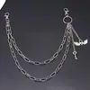 Ornamentos Transfronteiriços Europeus e Americanos Metal Punk Unissex Corrente de Cintura Corrente Multicamadas Pingente de Lua Corrente de Calça Em Estoque Fabricante Atacado