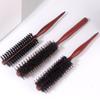 Peine de pelo de melena de cerdo de loto, forma cilíndrica, peine esponjoso, peine de madera, peine redondo, peine pequeño, peine portátil para el cabello