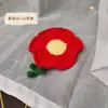 Pequeño Ramo de Flores Rojas para el Día de San Valentín, un Regalo Creativo Tejido a Mano de Lana, Producto Terminado, Pieza Única para Ti