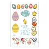Pegatinas de Tatuaje Infantiles de Pascua Transfronterizas Impermeables Lindos Conejitos Huevos Dibujos Animados de Pascua Desechables Temporales