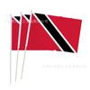 Bandeira de mão Trinidad e Tobago 14 x 21 20 x 28cm Transfronteiriço Ponto Não. 7 Não. 8 bandeiras nacionais com mastro