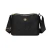 Bolsa Saco Elegante e Simples para Mulheres, Grande Capacidade, Tecido de Nylon, Resistente à Água, Leve, Versátil, Bolsa Transversal Casual