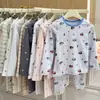 Conjunto de ropa interior térmica de otoño e invierno para niños, algodón puro, para niños y niñas, incluye camisetas de manga larga y pantalones largos, adecuado para usar en casa y como pijama