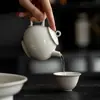 Mi Yan Tetera de Estilo Japonés con Esmalte de Ceniza de Planta y Madera Vintage Tetera Individual Pequeña para Hogar Hecha a Mano Cerámica con Filtro Creativa