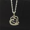 Versão coreana de pingente simples de diamante em forma de coração para mulheres, corrente de clavícula doce, pingente de colar de temperamento fashion Joker, atacado